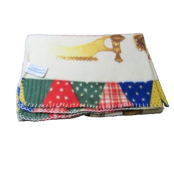 VTG Boys Town Baby Blanket Now I Lay Me Down To Sleep Prayer Norman Rockwell - Picture 9 of 9